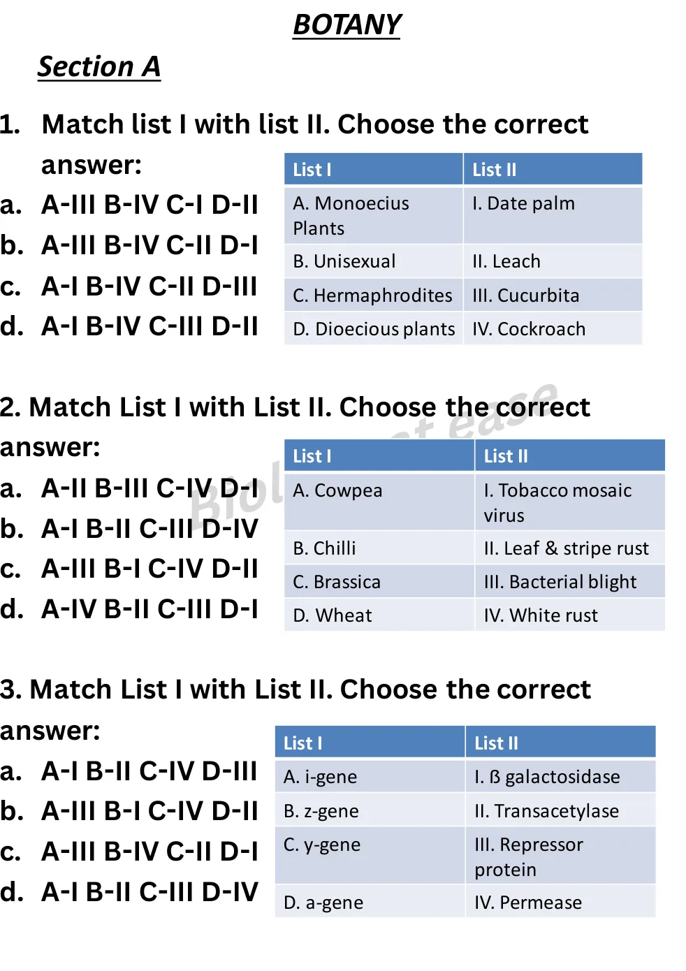 NEET Biology Full Mock 6 question sheet image 1