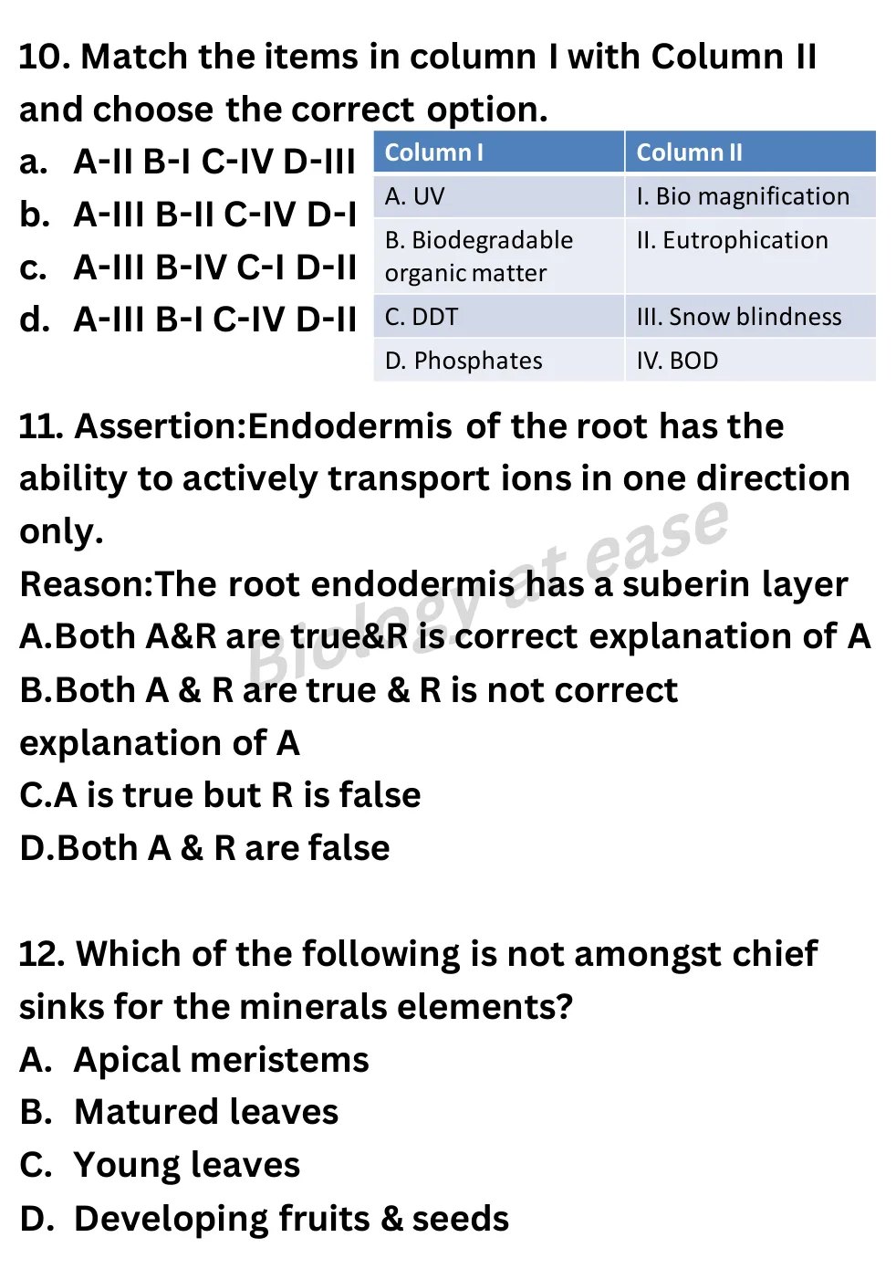 NEET Biology Full Mock 6 question sheet image 4