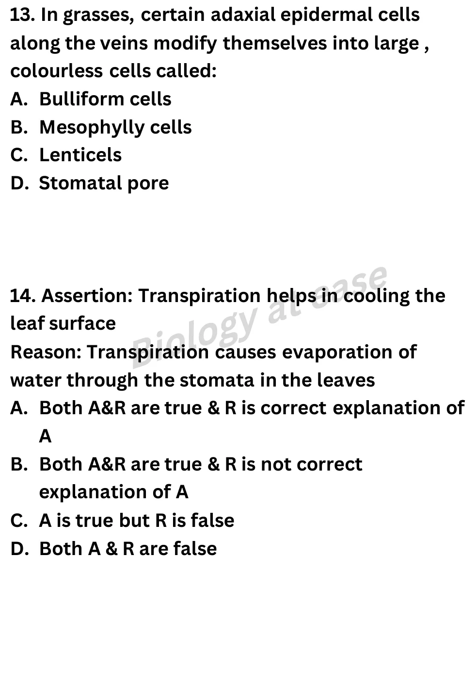 NEET Biology Full Mock 6 question sheet image 5