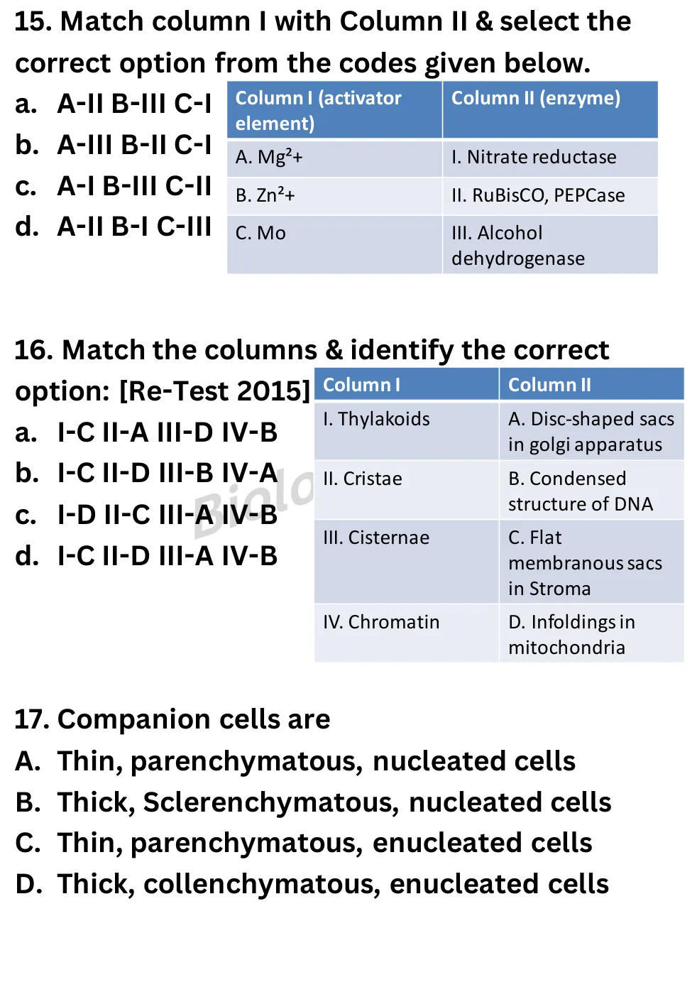 NEET Biology Full Mock 6 question sheet image 6