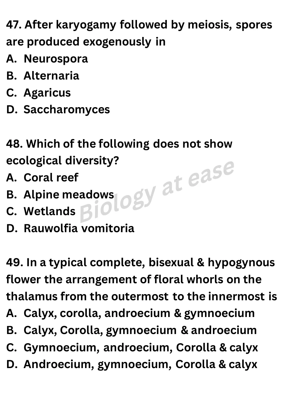 NEET Biology Full Mock 6 question sheet image 19