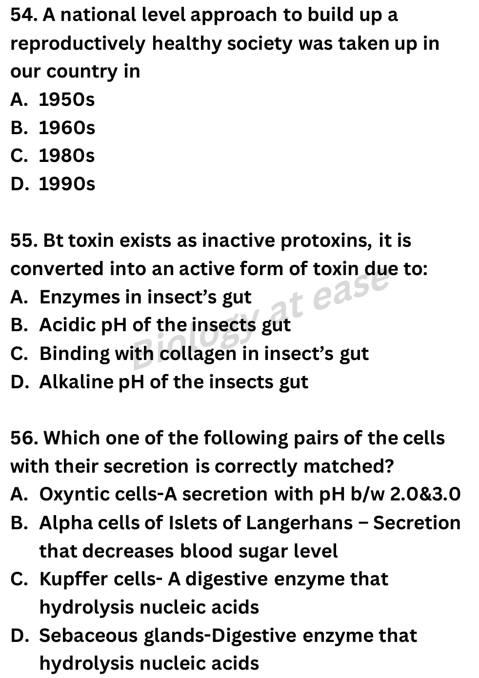 NEET Biology Full Mock 6 question sheet image 22