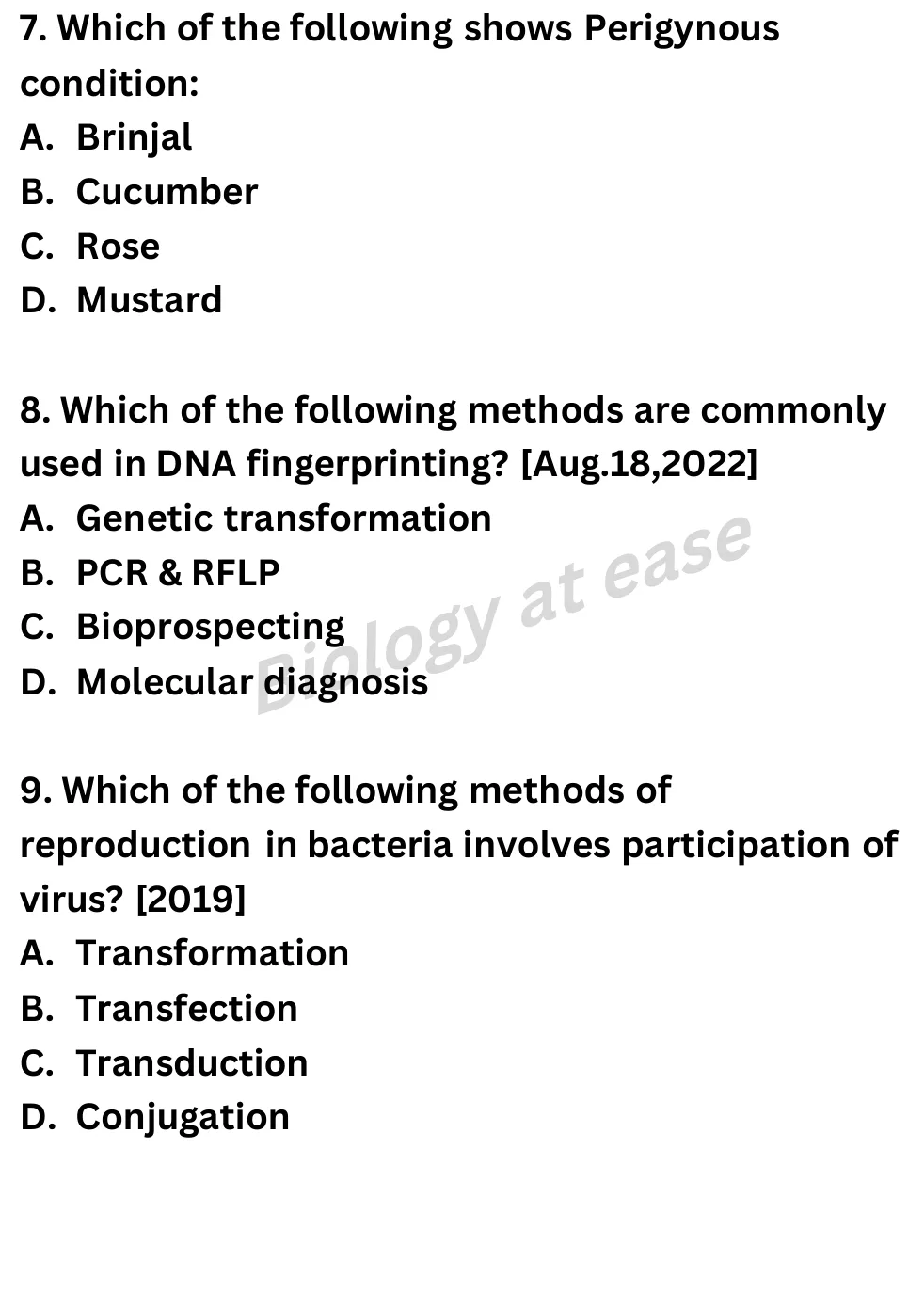 NEET Biology Full Mock 7 question sheet image 3