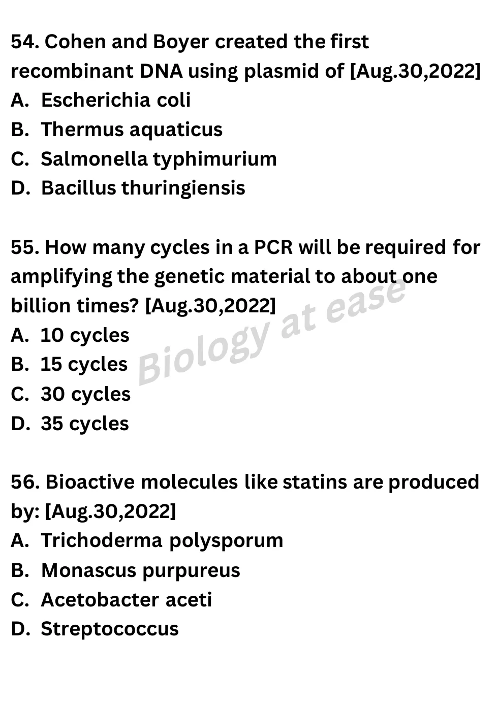 NEET Biology Full Mock 7 question sheet image 21