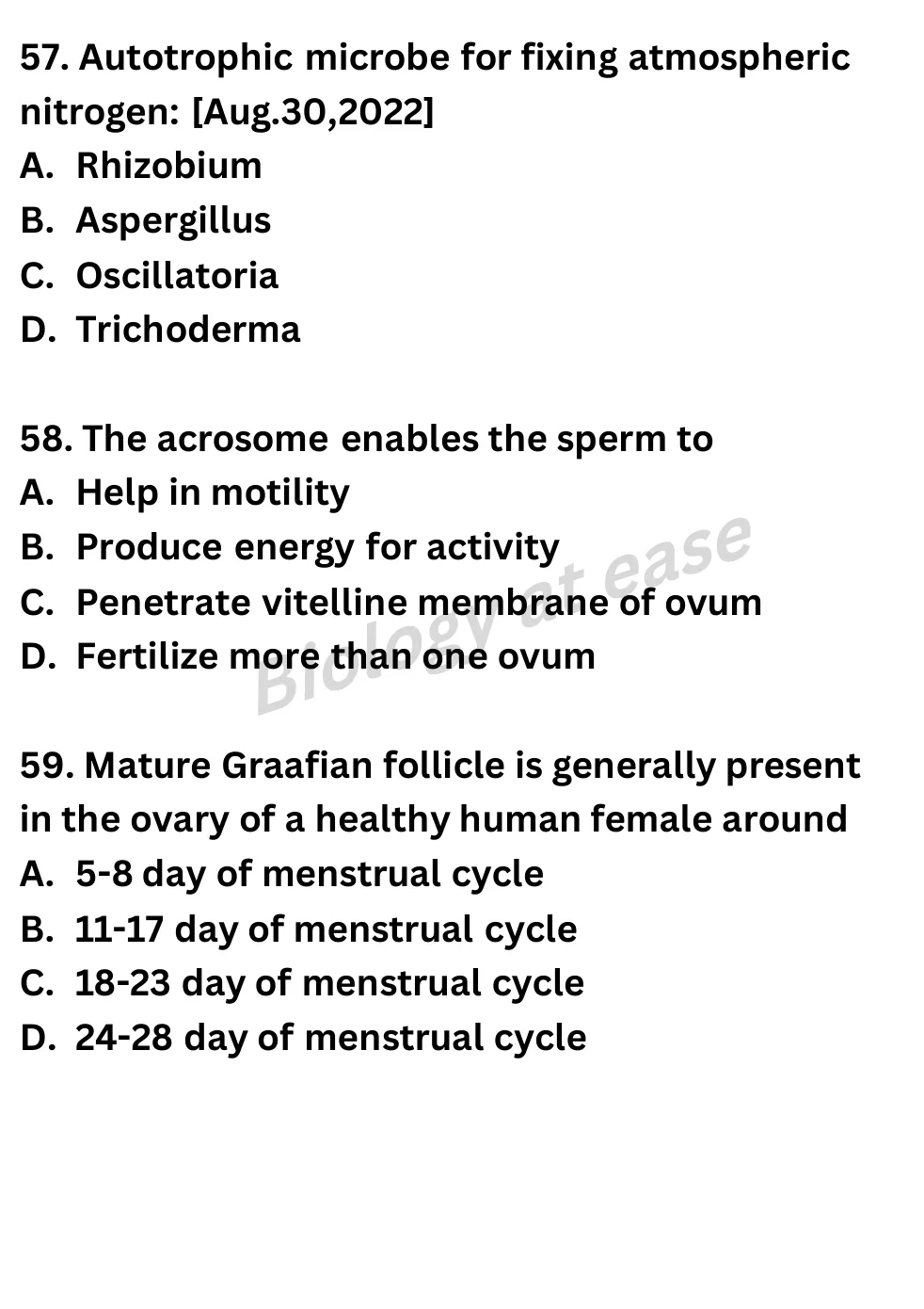 NEET Biology Full Mock 7 question sheet image 22
