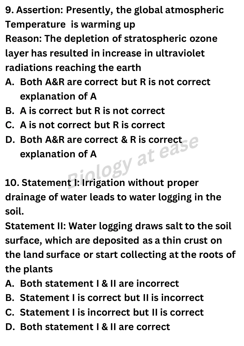 NEET Biology Full Mock 8 question sheet image 4
