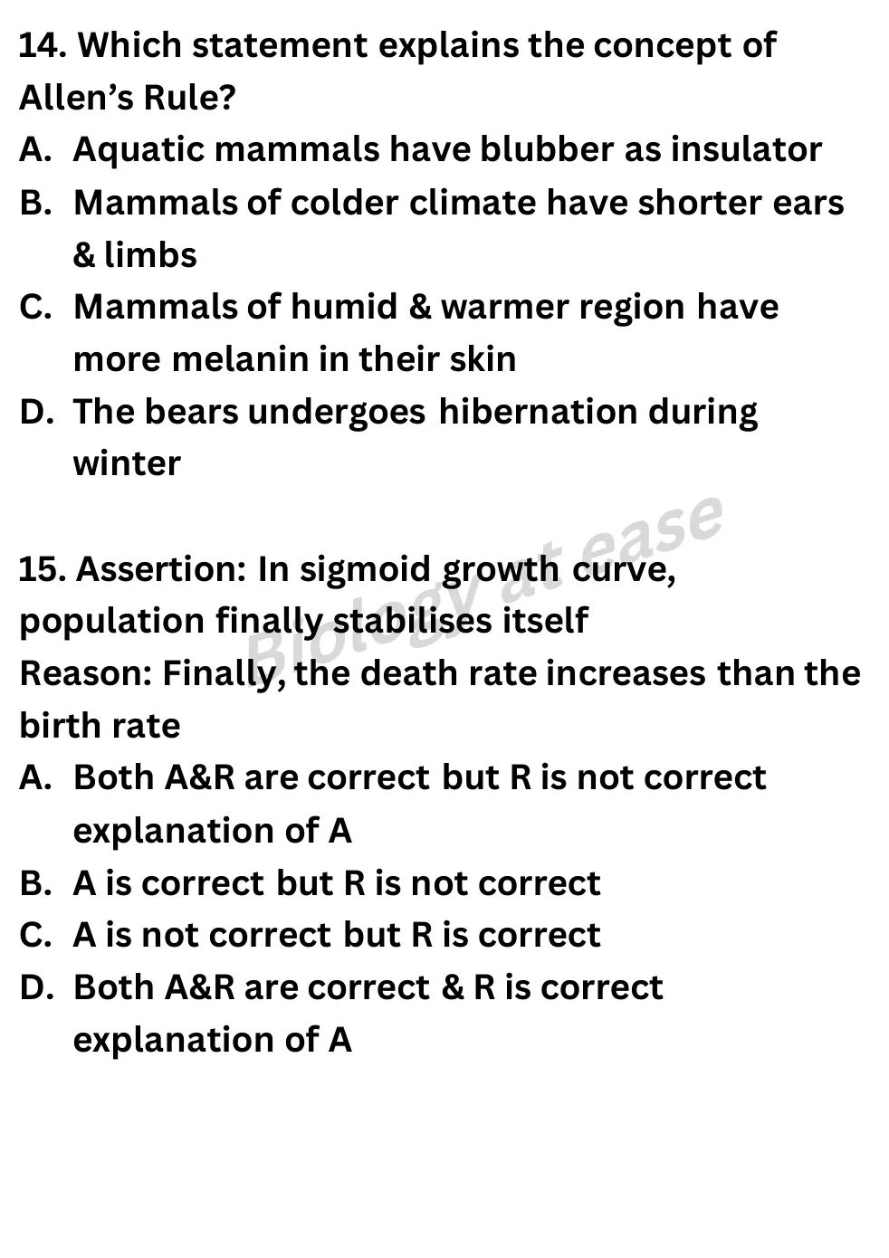 NEET Biology Full Mock 8 question sheet image 6