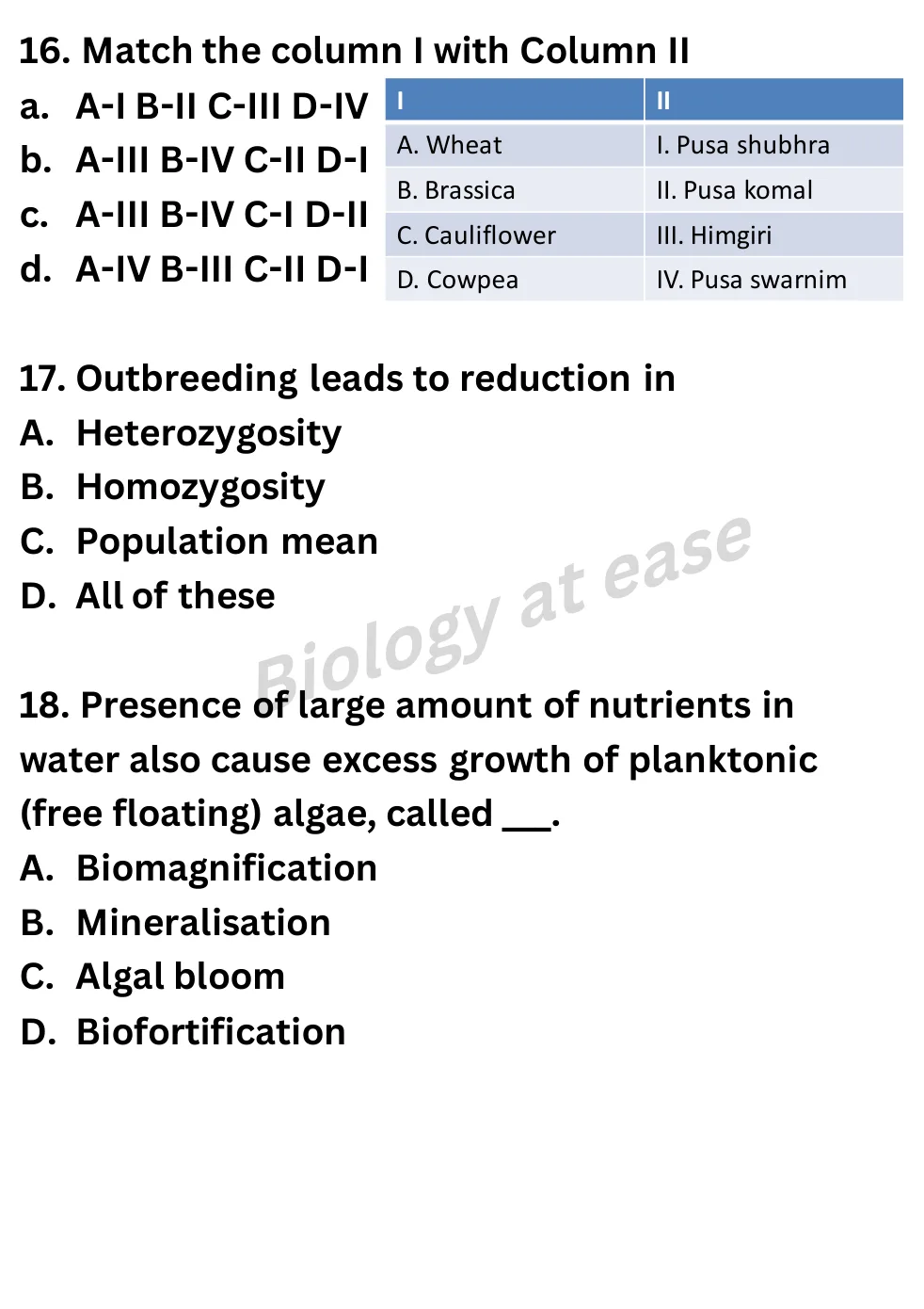 NEET Biology Full Mock 8 question sheet image 7