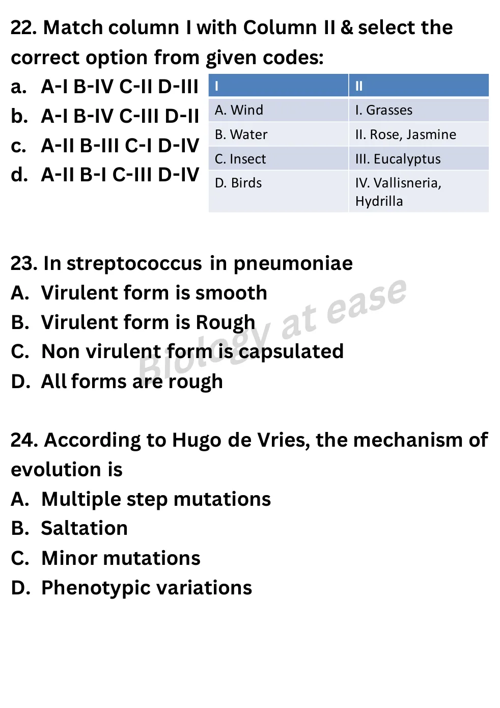 NEET Biology Full Mock 8 question sheet image 9