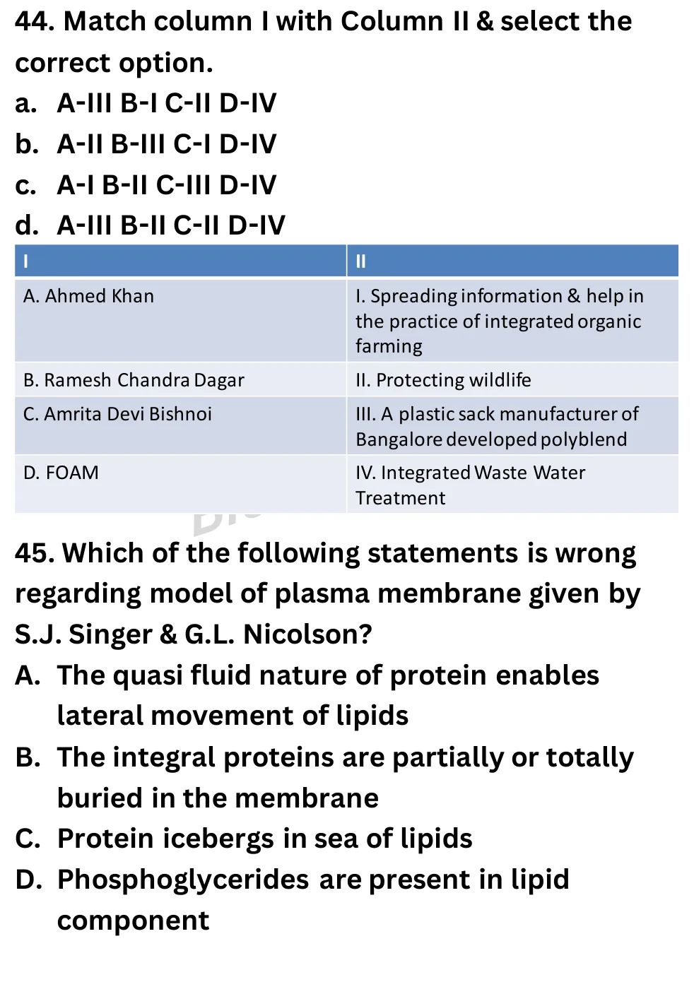 NEET Biology Full Mock 8 question sheet image 17