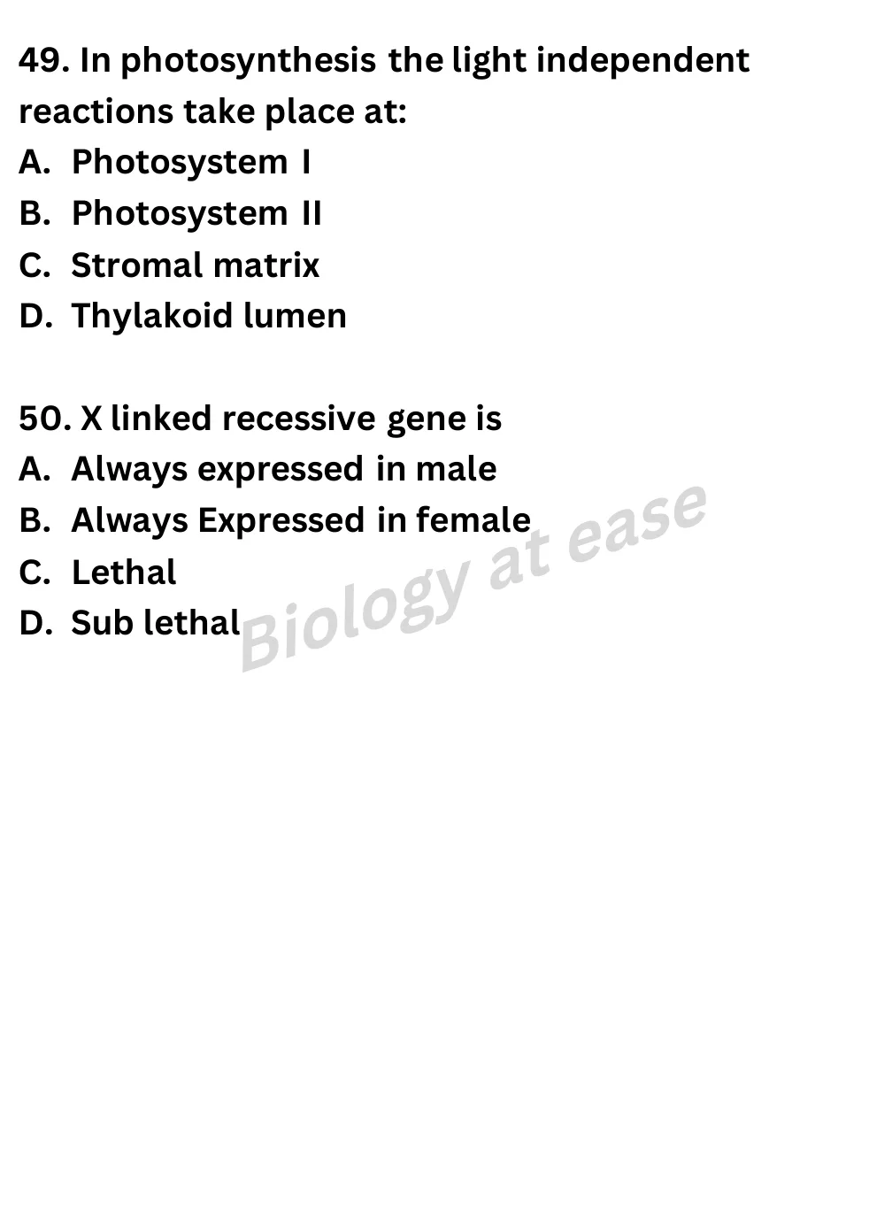 NEET Biology Full Mock 8 question sheet image 19