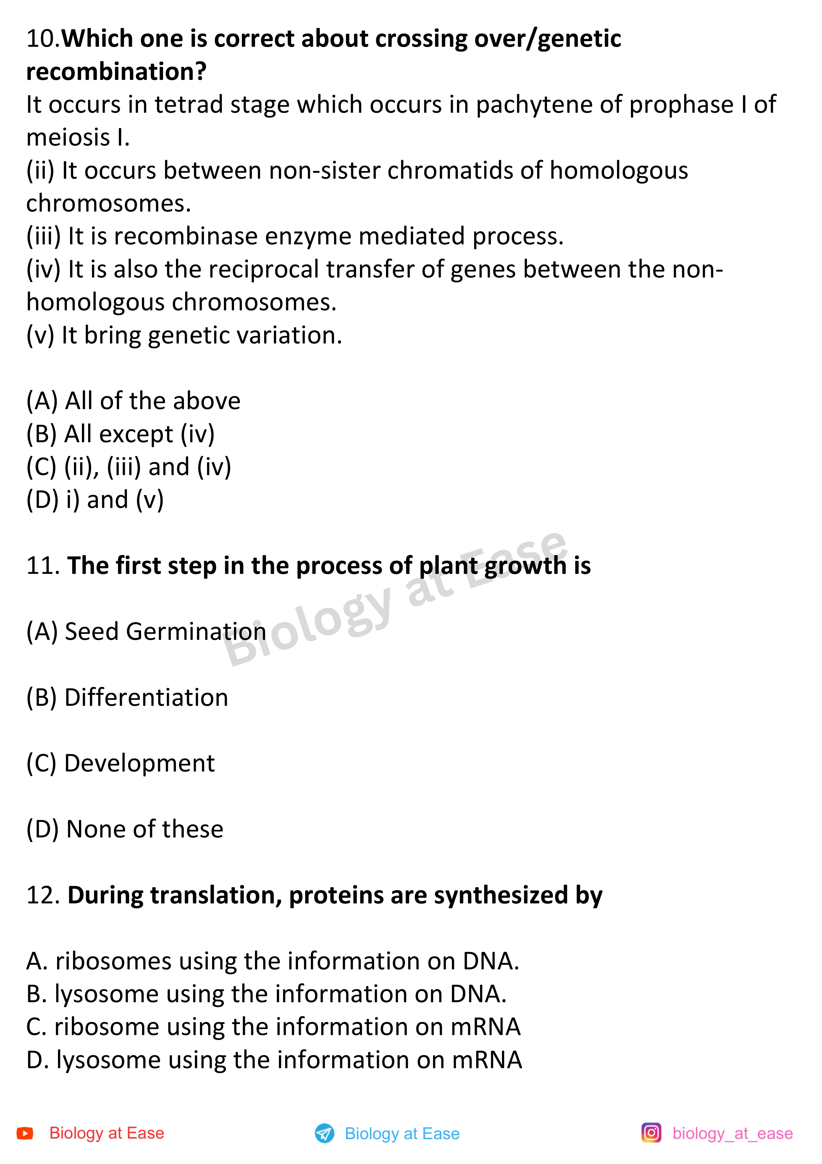 NEET Biology Full Mock question sheet image 4