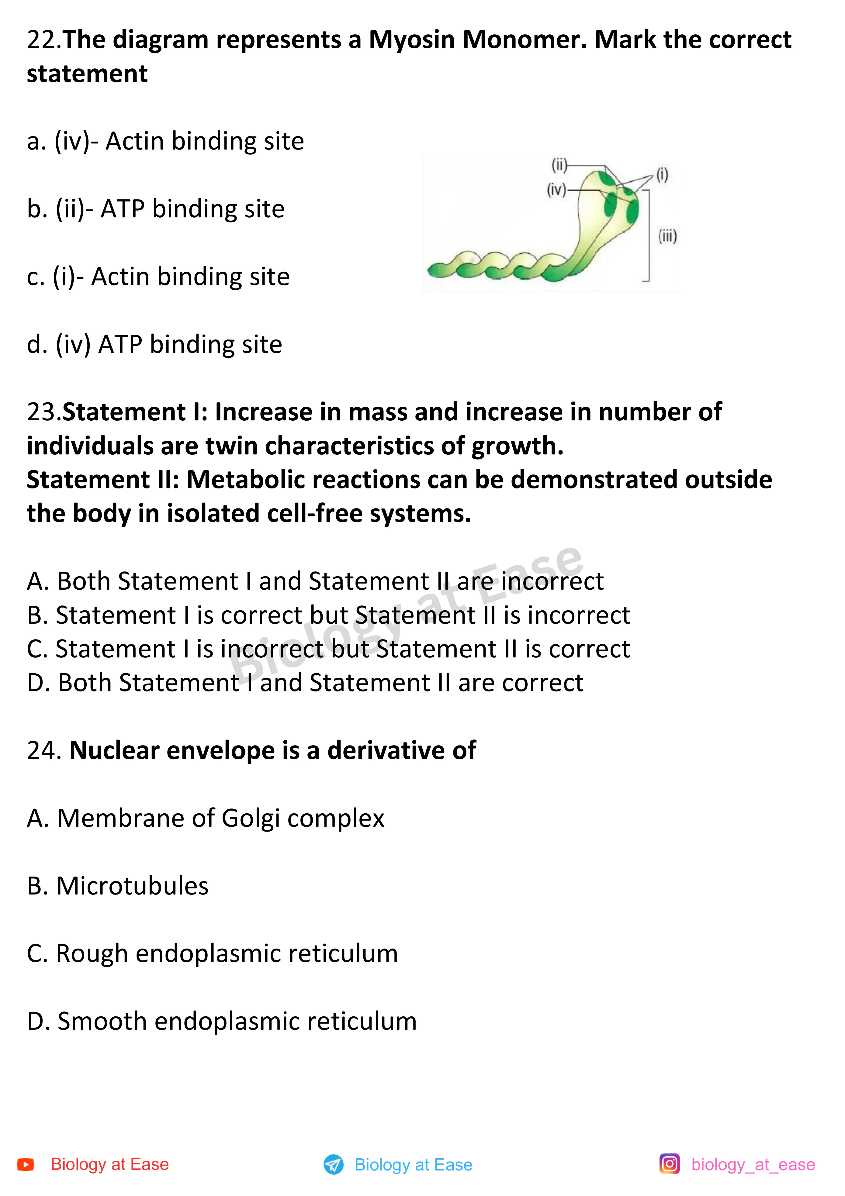 NEET Biology Full Mock question sheet image 8