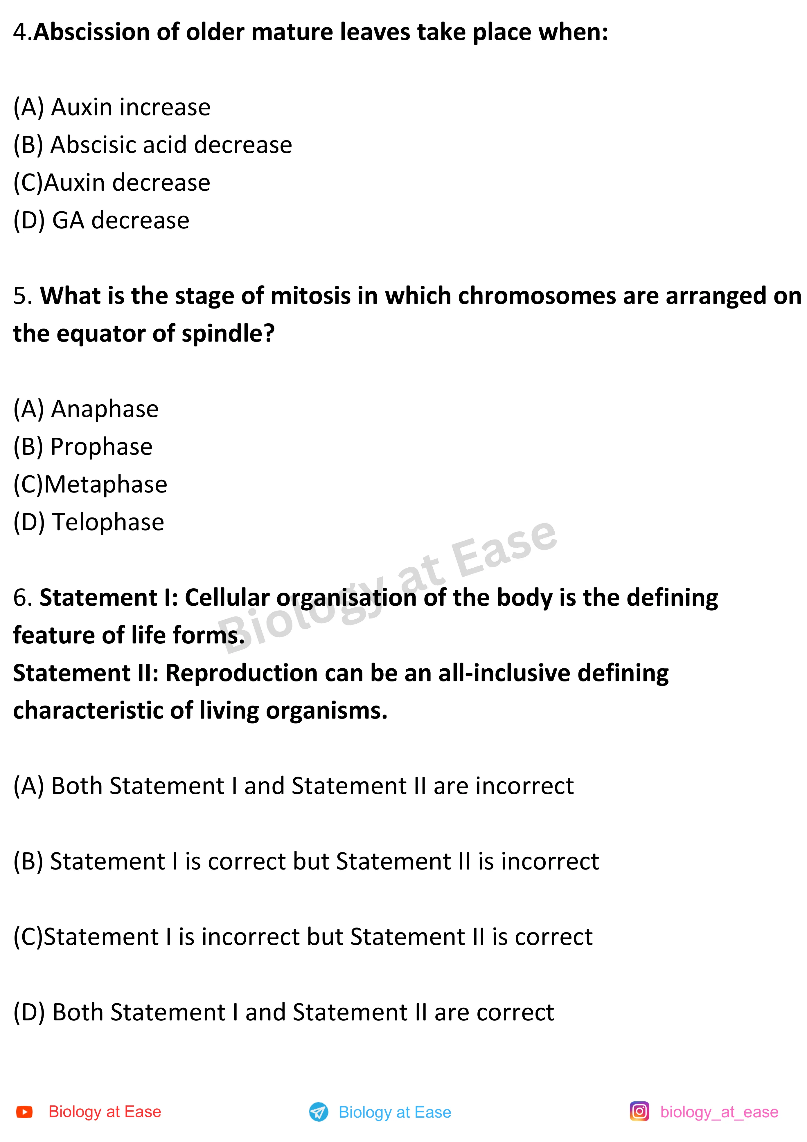 NEET Biology Full Syllabus Mock question sheet image 2