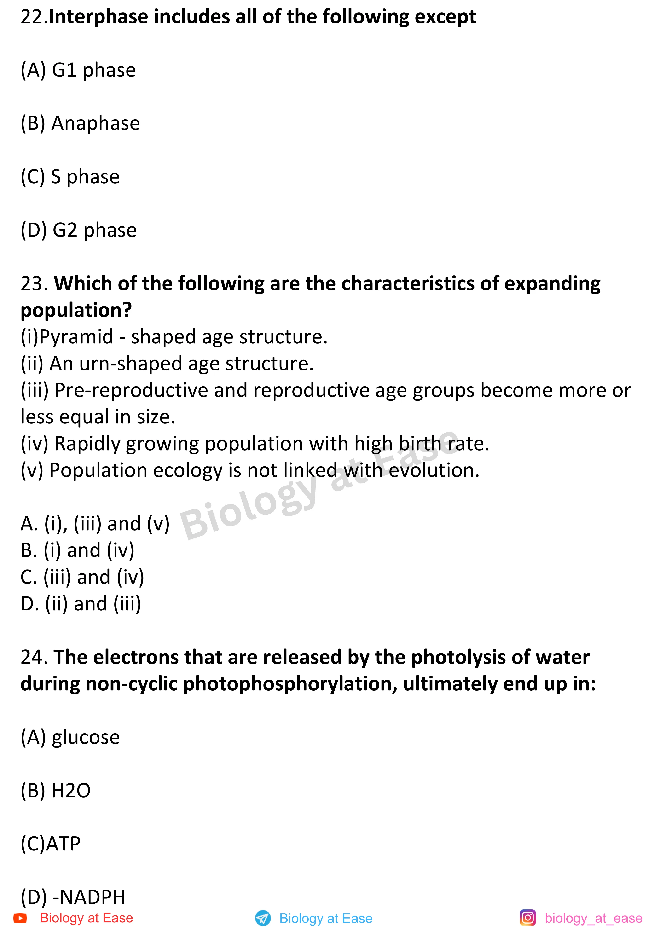 NEET Biology Full Syllabus Mock question sheet image 8