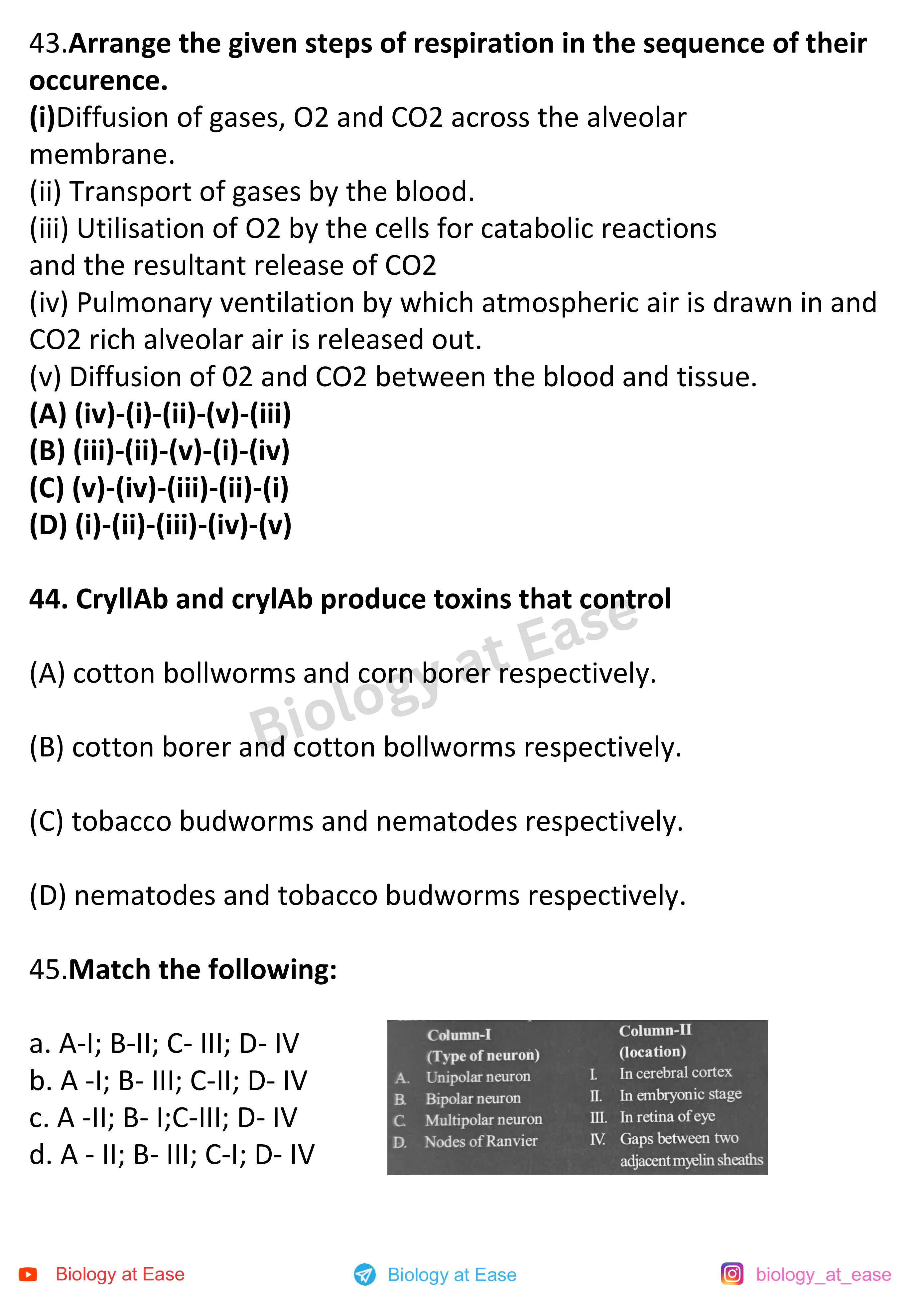 NEET Biology Full Syllabus Mock question sheet image 15