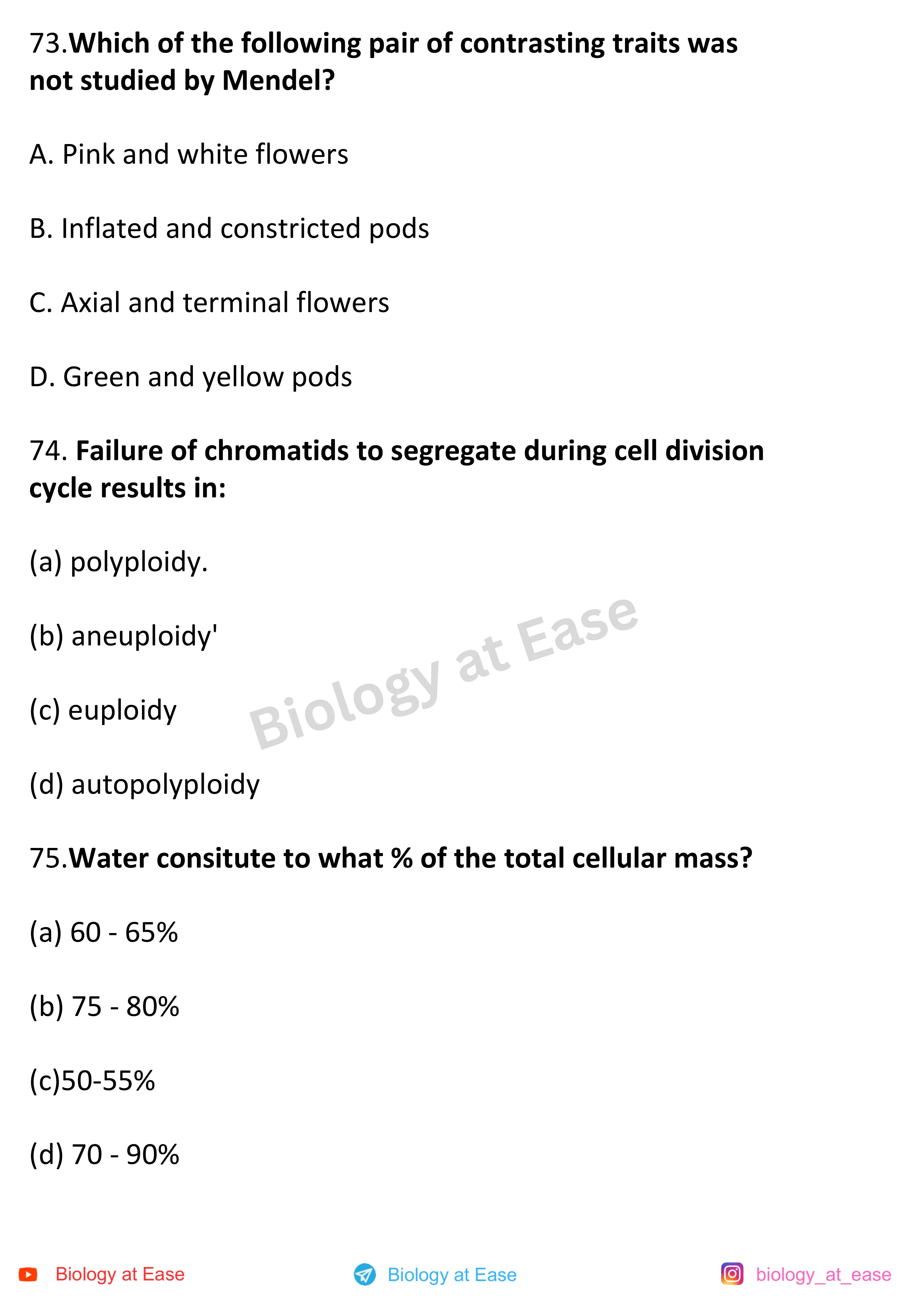 NEET Biology Full Syllabus Mock question sheet image 25