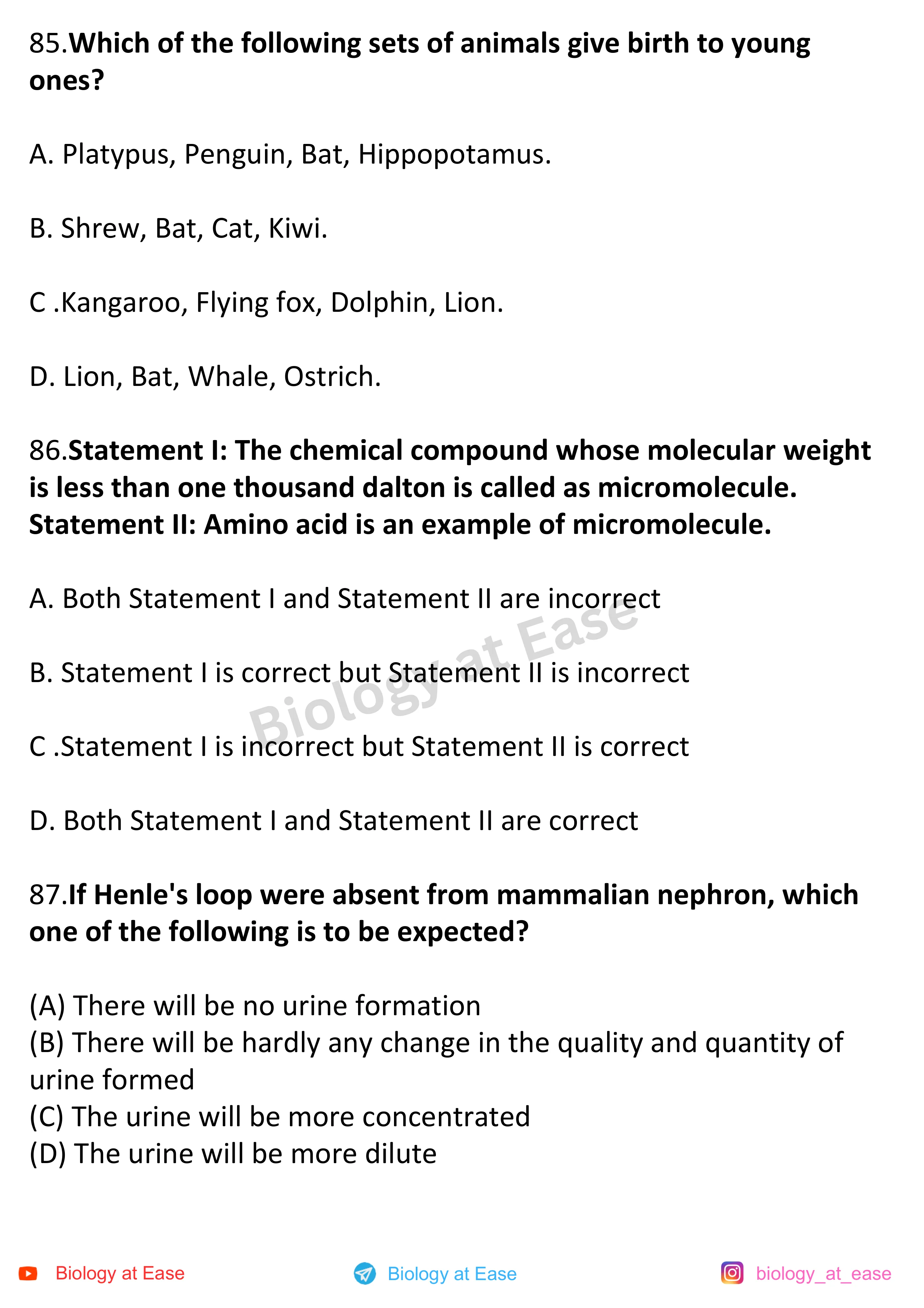 NEET Biology Full Syllabus Mock question sheet image 29
