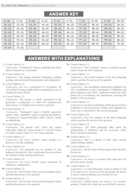 Oswaal CUET Sample Questions